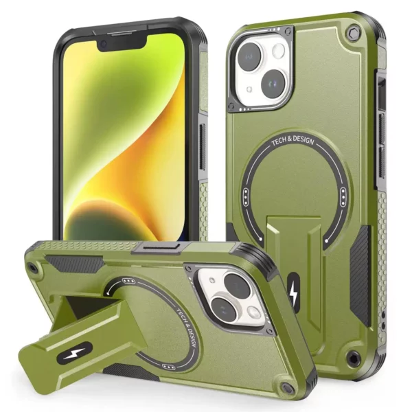 Armor Robot Defender Case with kickstand Heavy Duty Hard 2 in 1 Shockproof Phone Case For Apple iPhone 15 14 13 12 Plus Pro Max